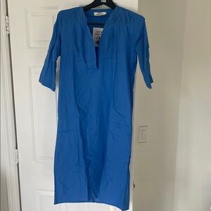 Lila & Noa Blue Linen Women's Dress Brand New